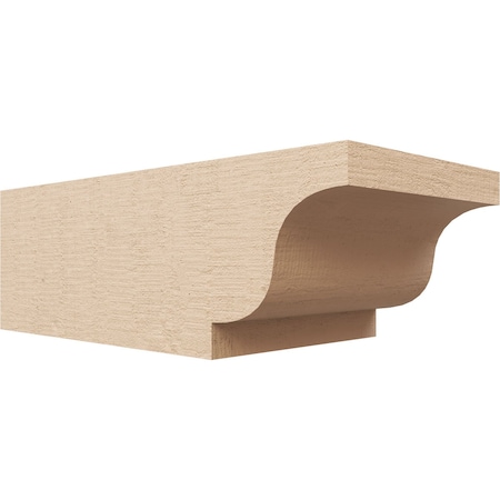 Ekena Millwork 6in. W x 4in. H x 12in. L Newport Woodgrain TimberThane Rafter Tail, Primed Tan RFTUR06X04X12NEWRCPR